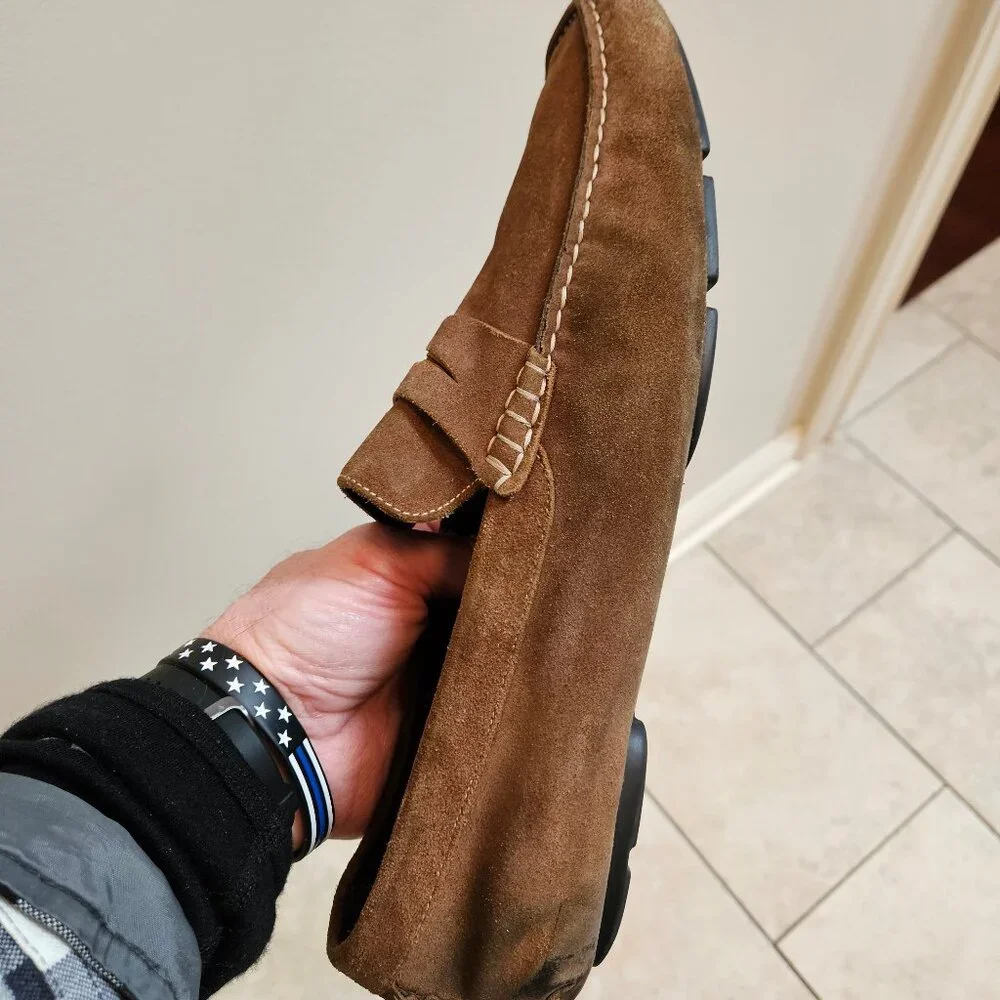 To Boot New York Men's Suede Loafers, Brown, Sz 12   Made in Italy - Picture 13 of 16